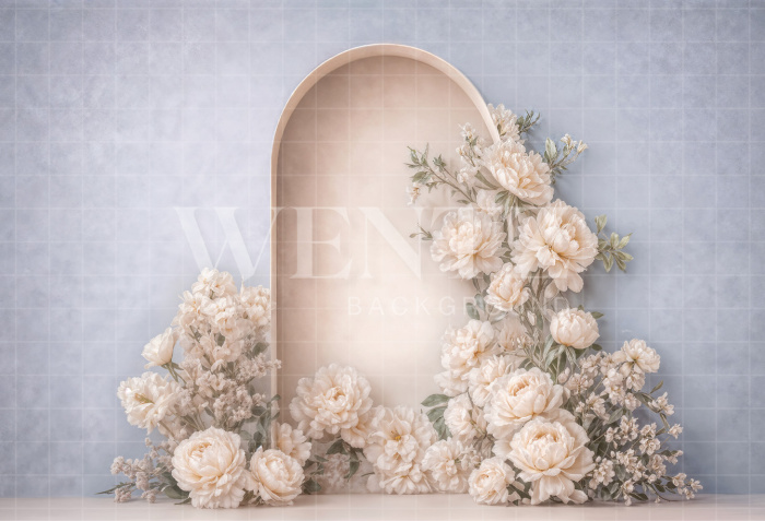 Fabric Photography Background Mother's Day Floral Arch / Backdrop 8152
