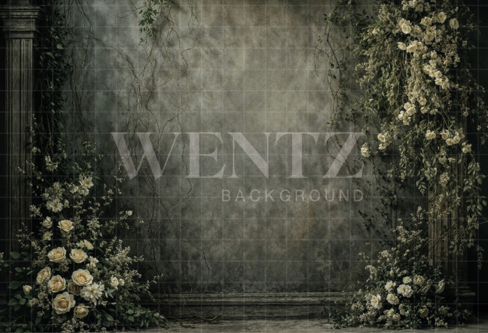 Fabric Photography Background Mother's Day Floral / Backdrop 8130