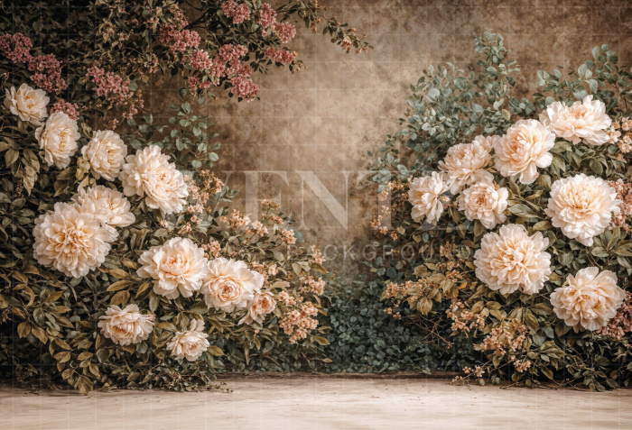 Fabric Photography Background Mother's Day Floral / Backdrop 8149