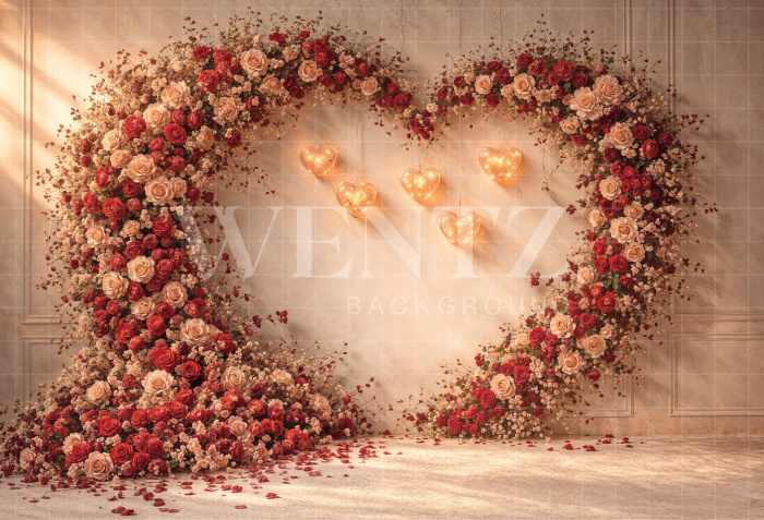 Fabric Photography Background Valentine's Day / Backdrop 8309