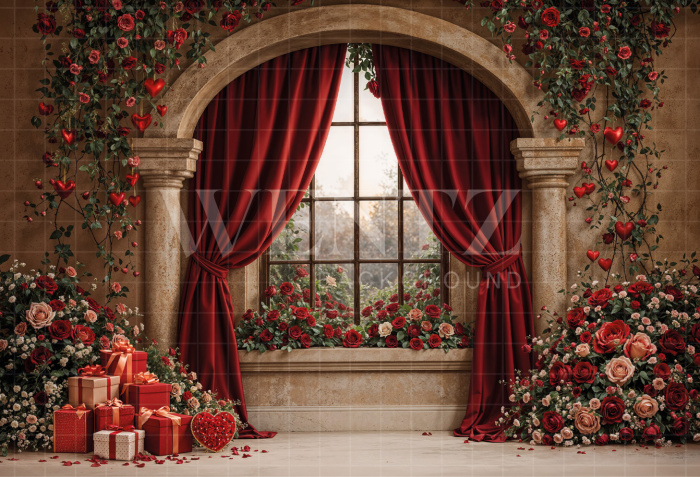 Fabric Photography Background Valentine's Day / Backdrop 8311