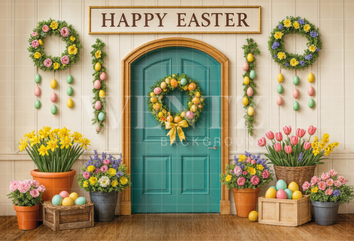 Fabric Photography Background Easter Facade / Backdrop 8005
