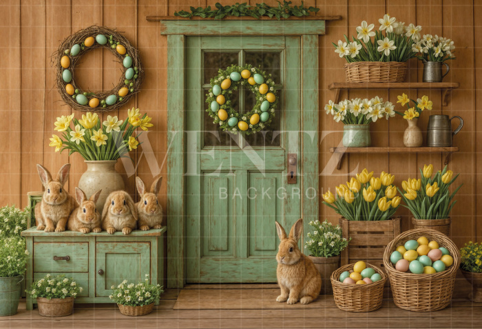Fabric Photography Background Easter Facade / Backdrop 8020