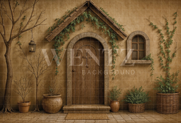 Fabric Photography Background Easter Facade / Backdrop 8024