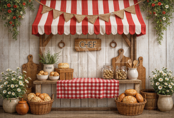 Fabric Photography Background Children's Chef / Backdrop 8327
