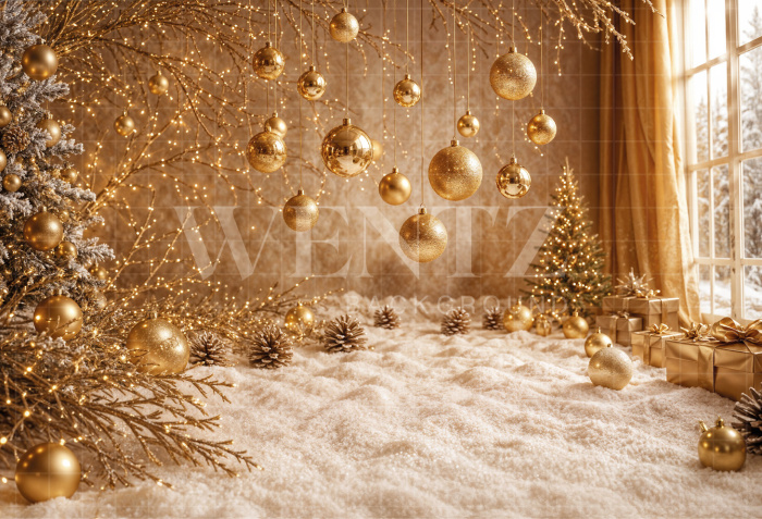 Fabric Photography Background Christmas / Backdrop 8490