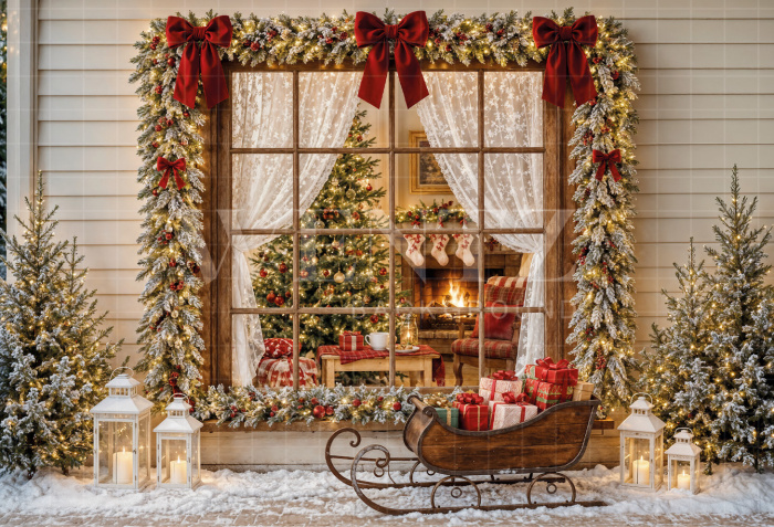 Fabric Photography Background Christmas / Backdrop 8507