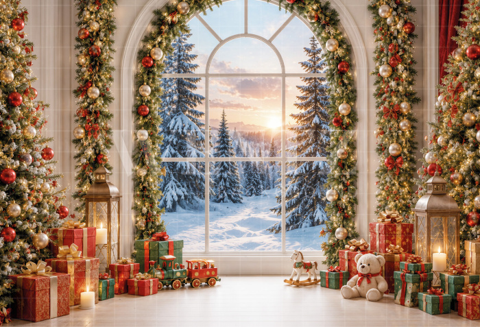 Fabric Photography Background Christmas / Backdrop 8560