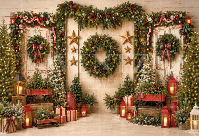 Fabric Photography Background Christmas / Backdrop 8834
