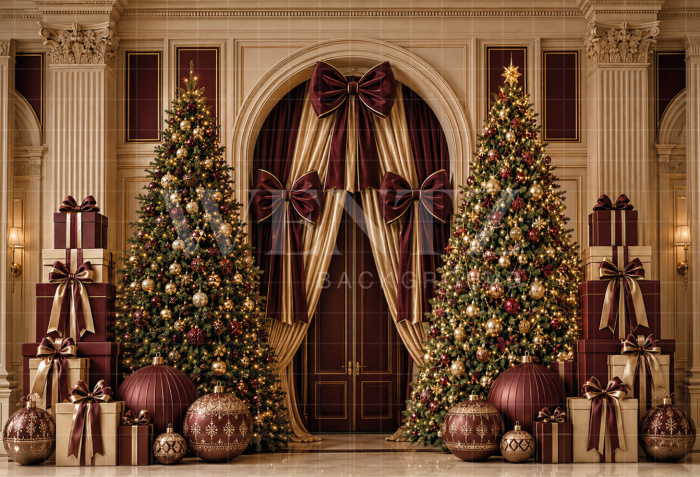 Fabric Photography Background Christmas / Backdrop 8835