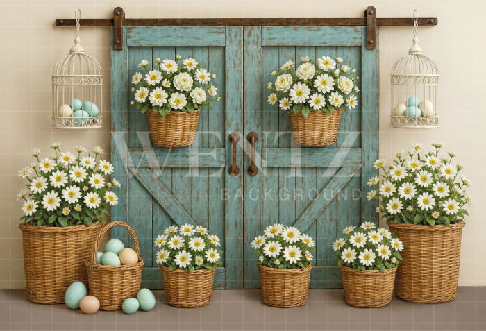 Fabric Photography Background Easter / Backdrop 8011