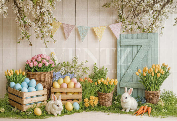 Fabric Photography Background Easter / Backdrop 8064
