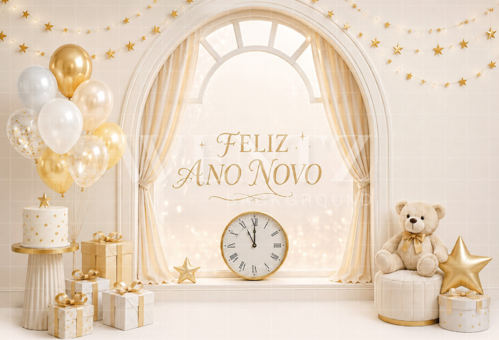 Fabric Photography Background New Year Cake Smash / Backdrop 8826