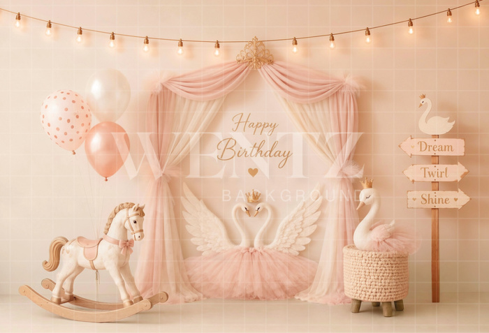 Fabric Photography Background Ballet Cake Smash / Backdrop 8674