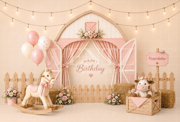 Fabric Photography Background Little Farm Cake Smash / Backdrop 8760