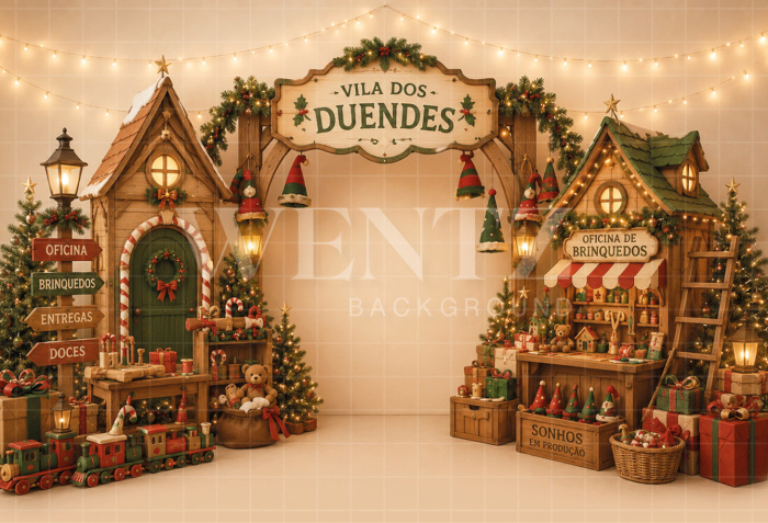 Fabric Photography Background Christmas Cake Smash / Backdrop 8822