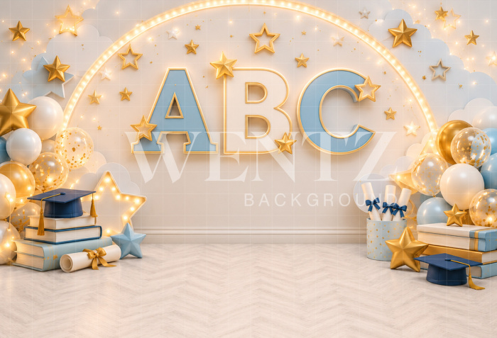 Fabric Photography Background ABC / Backdrop 8922