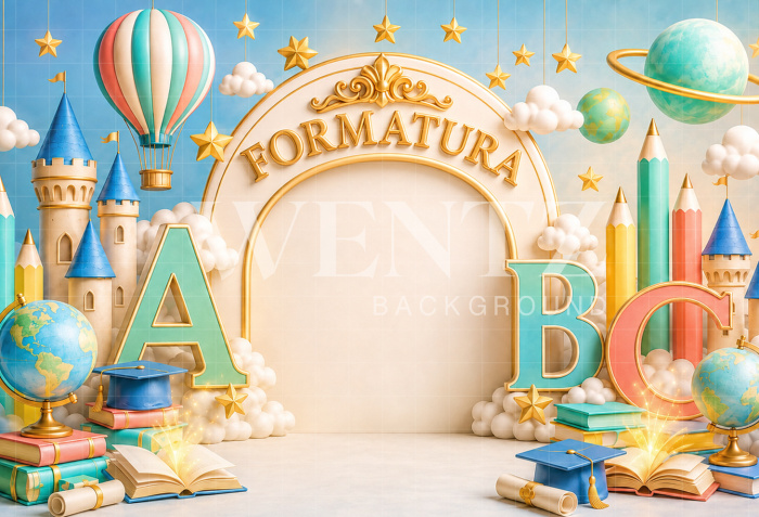 Fabric Photography Background ABC / Backdrop 8924