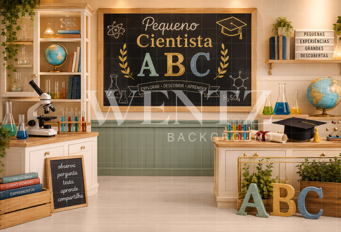 Fabric Photography Background ABC / Backdrop 8926