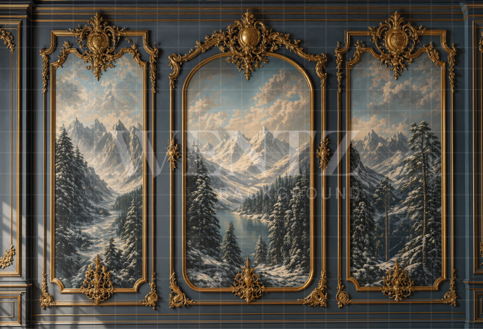 Fabric Photography Background Boiserie Father's Day / Backdrop 8404