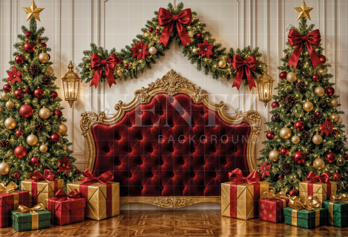 Fabric Photography Background Christmas Headboard / Backdrop 8494