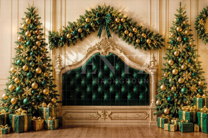 Fabric Photography Background Christmas Headboard / Backdrop 8515