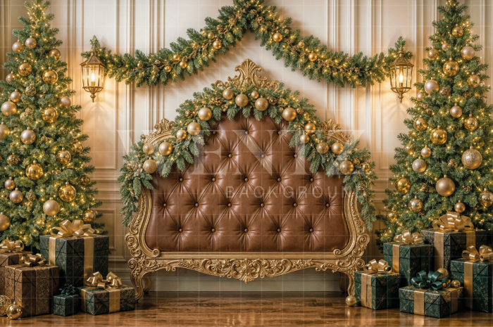 Fabric Photography Background Christmas Headboard / Backdrop 8516
