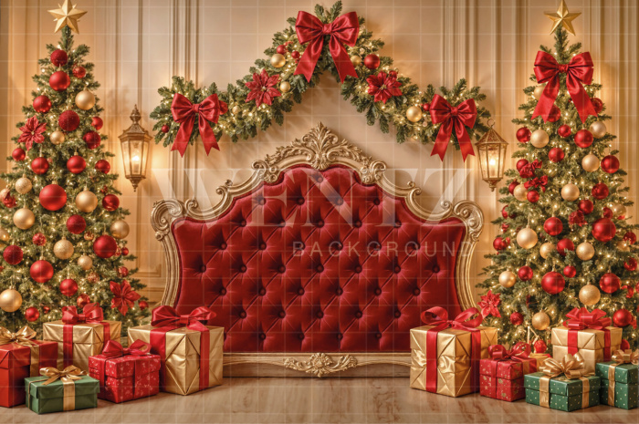 Fabric Photography Background Christmas Headboard / Backdrop 8525