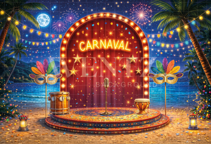 Fabric Photography Background Carnival / Backdrop 8081