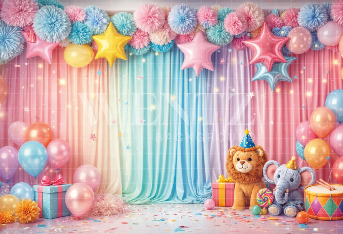 Fabric Photography Background Carnival / Backdrop 8087