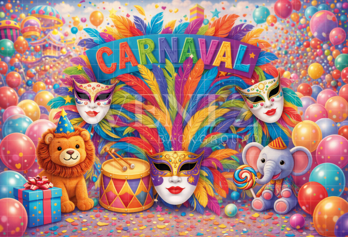 Fabric Photography Background Carnival / Backdrop 8094