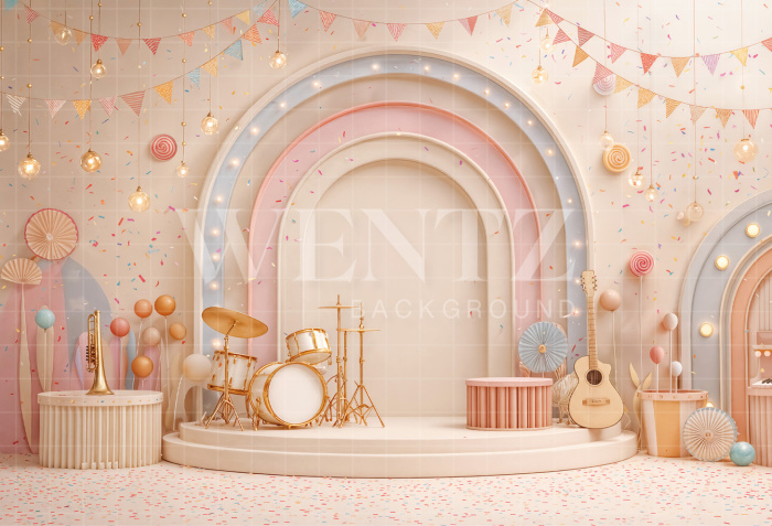 Fabric Photography Background Carnival / Backdrop 8095