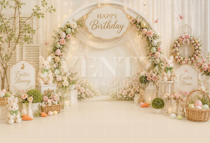 Fabric Photography Background Rabbits Cake Smash / Backdrop 8816