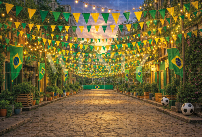 Fabric Photography Background Soccer World Cup / Backdrop 8190