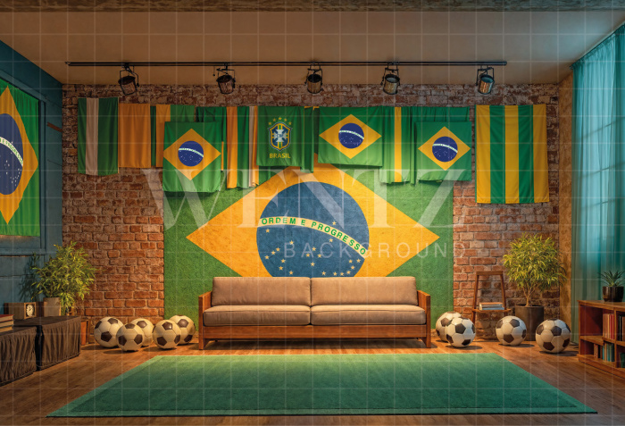 Fabric Photography Background Soccer World Cup / Backdrop 8191