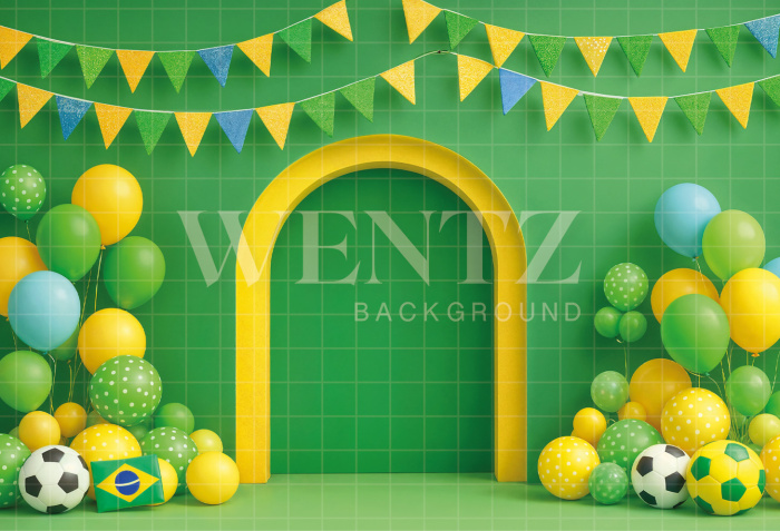 Fabric Photography Background Soccer World Cup / Backdrop 8204