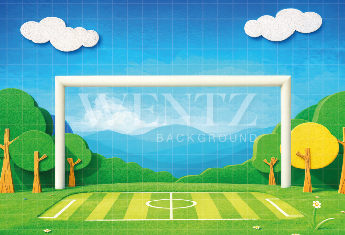Fabric Photography Background Soccer World Cup / Backdrop 8210