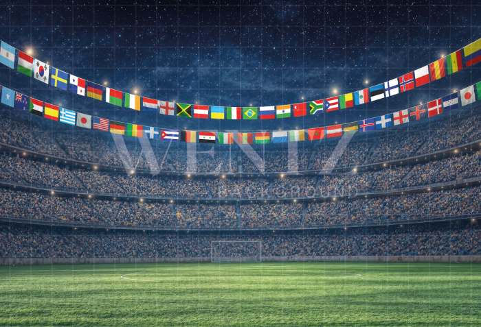 Fabric Photography Background Soccer World Cup / Backdrop 8217