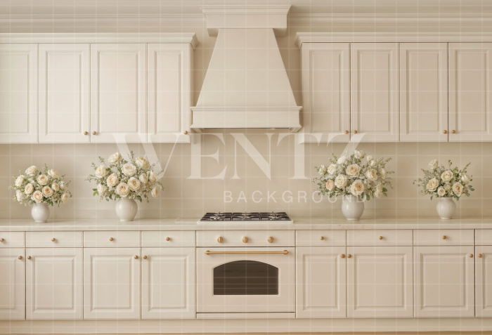 Fabric Photography Background Easter Kitchen / Backdrop 8048