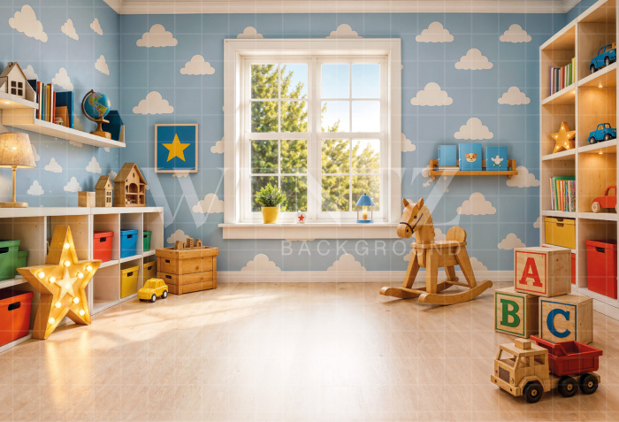 Fabric Photography Background Playroom Children's Day / Backdrop 8627