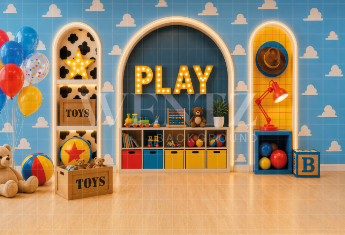 Fabric Photography Background Playroom Children's Day / Backdrop 8633
