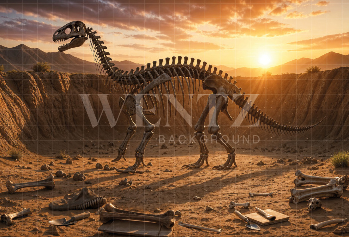 Fabric Photography Background Children's Dinosaur Valley / Backdrop 8591
