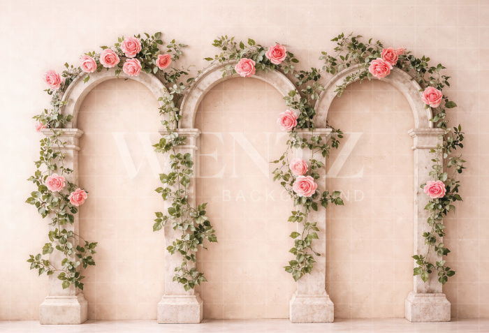 Fabric Photography Background Mother's Day Arches / Backdrop 8175