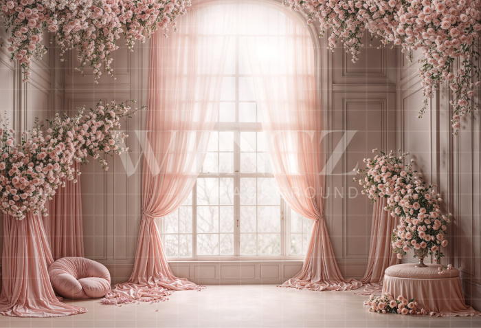 Fabric Photography Background Mother's Day / Backdrop 8115