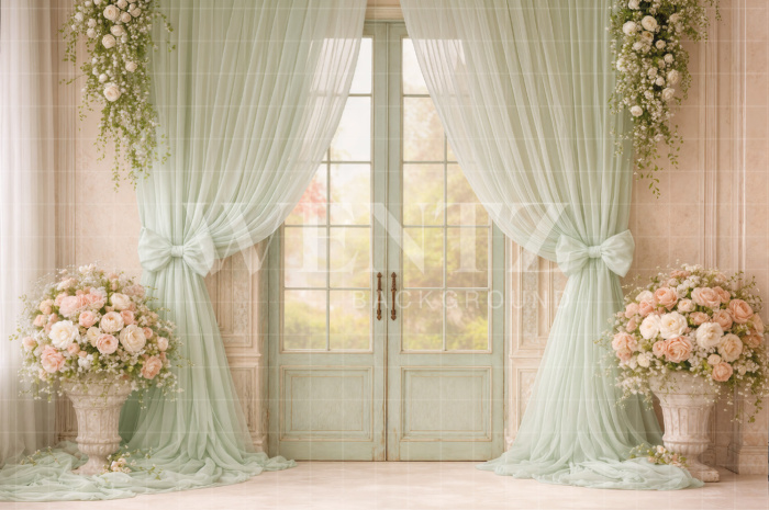 Fabric Photography Background Mother's Day / Backdrop 8176