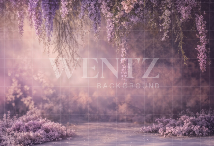 Fabric Photography Background Mother's Day Floral / Backdrop 8118