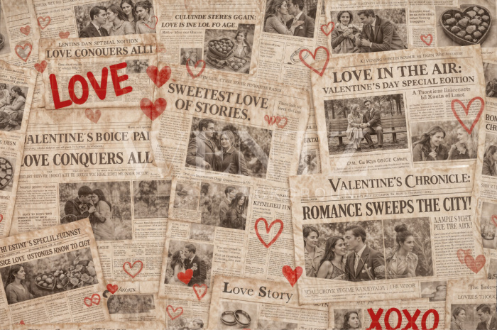 Fabric Photography Background Valentine's Day / Backdrop 8316