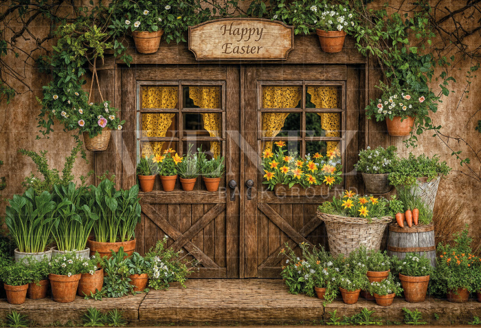 Fabric Photography Background Easter Facade / Backdrop 8037