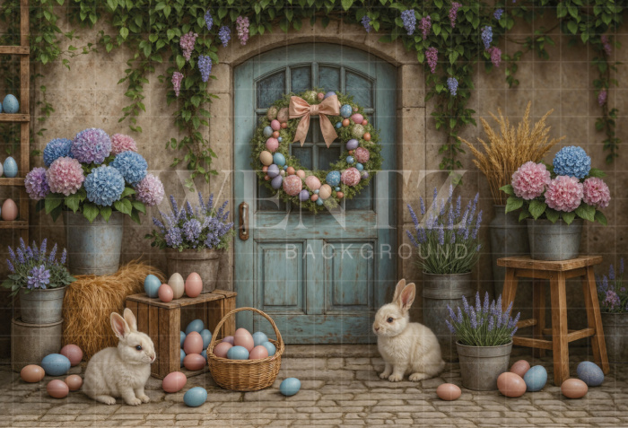 Fabric Photography Background Easter Facade / Backdrop 8046