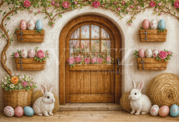 Fabric Photography Background Easter Facade / Backdrop 8047